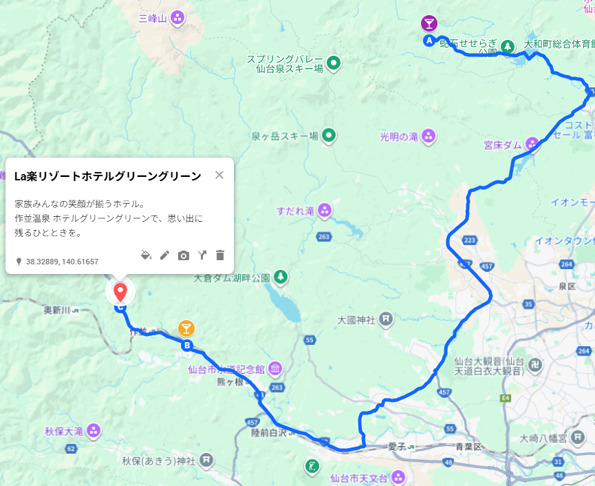 半日コース 地図