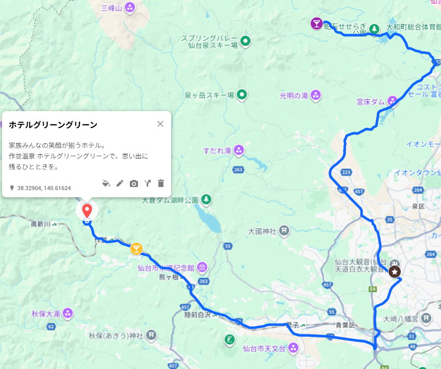 一日コース 地図