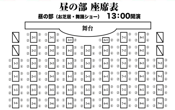 昼の部の座席表